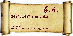 Góczán Aranka névjegykártya